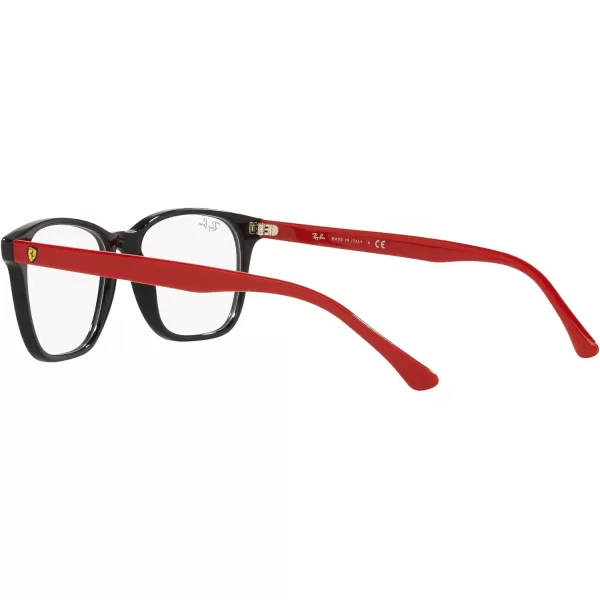 RayBan Rx5405m Scuderia Ferrari Collection Rectangular Prescription Eyewear FramesBlackRedDemo Lens