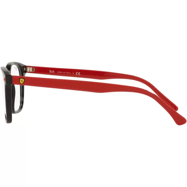 RayBan Rx5405m Scuderia Ferrari Collection Rectangular Prescription Eyewear FramesBlackRedDemo Lens