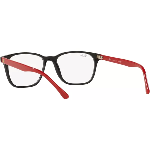 RayBan Rx5405m Scuderia Ferrari Collection Rectangular Prescription Eyewear FramesBlackRedDemo Lens