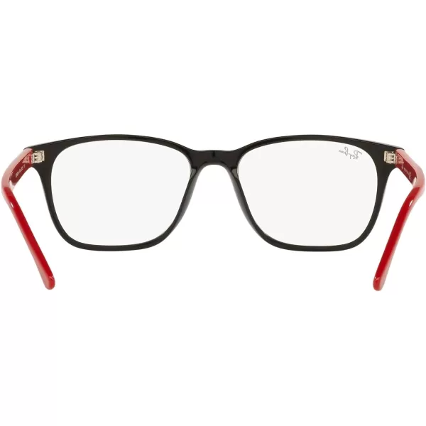 RayBan Rx5405m Scuderia Ferrari Collection Rectangular Prescription Eyewear FramesBlackRedDemo Lens