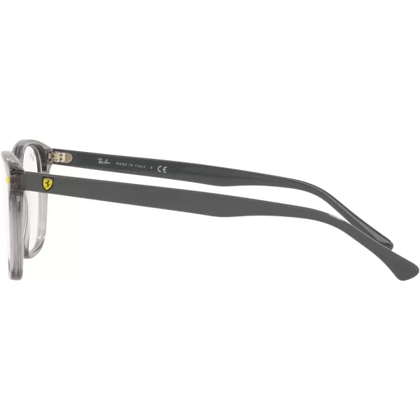 RayBan Rx5405m Scuderia Ferrari Collection Rectangular Prescription Eyewear FramesTransparent GreyDemo Lens