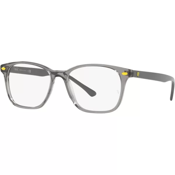 RayBan Rx5405m Scuderia Ferrari Collection Rectangular Prescription Eyewear FramesTransparent GreyDemo Lens