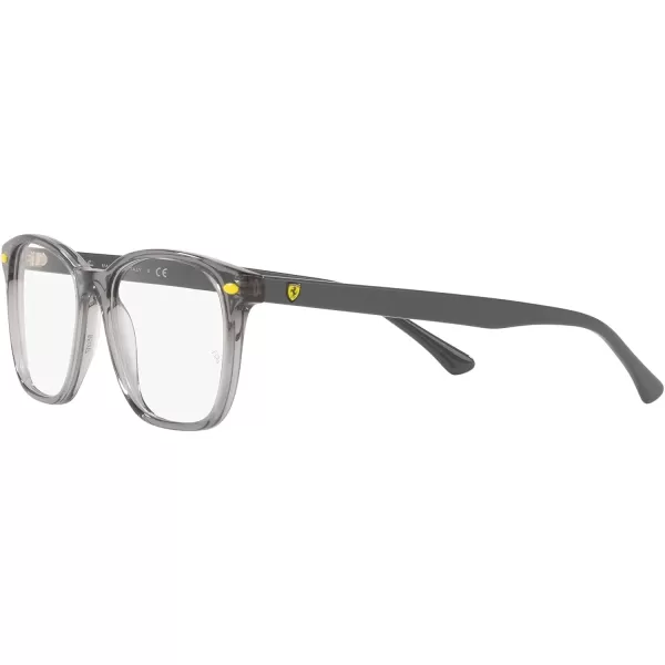 RayBan Rx5405m Scuderia Ferrari Collection Rectangular Prescription Eyewear FramesTransparent GreyDemo Lens