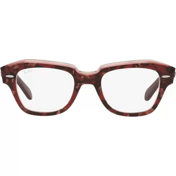 RayBan Rx5486 State Street Cat Eye Prescription Eyeglass FramesHavana on Transparent PurpleDemo Lens