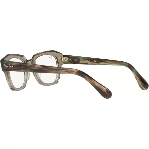 RayBan Rx5486 State Street Cat Eye Prescription Eyeglass FramesTransparent GreenDemo Lens