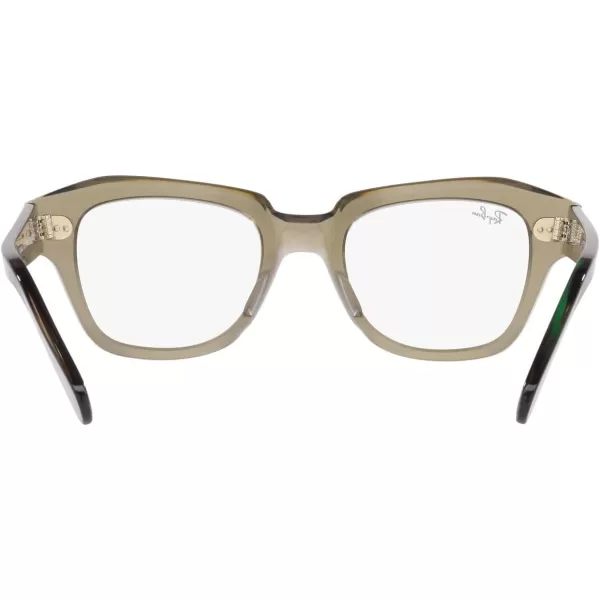RayBan Rx5486 State Street Cat Eye Prescription Eyeglass FramesTransparent GreenDemo Lens