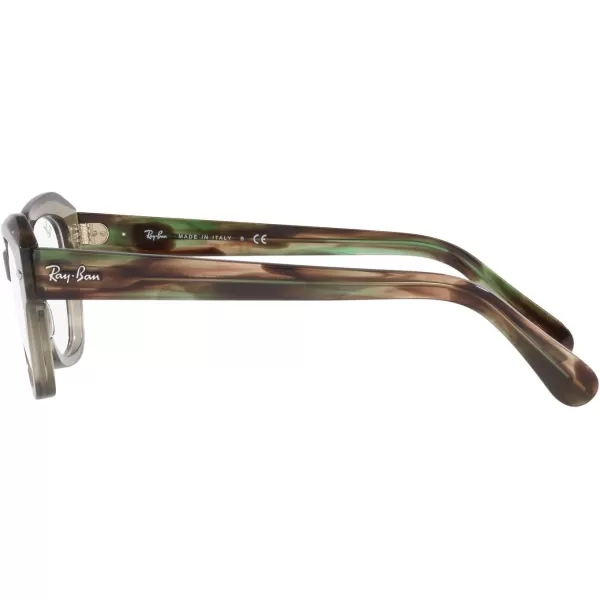 RayBan Rx5486 State Street Cat Eye Prescription Eyeglass FramesTransparent GreenDemo Lens