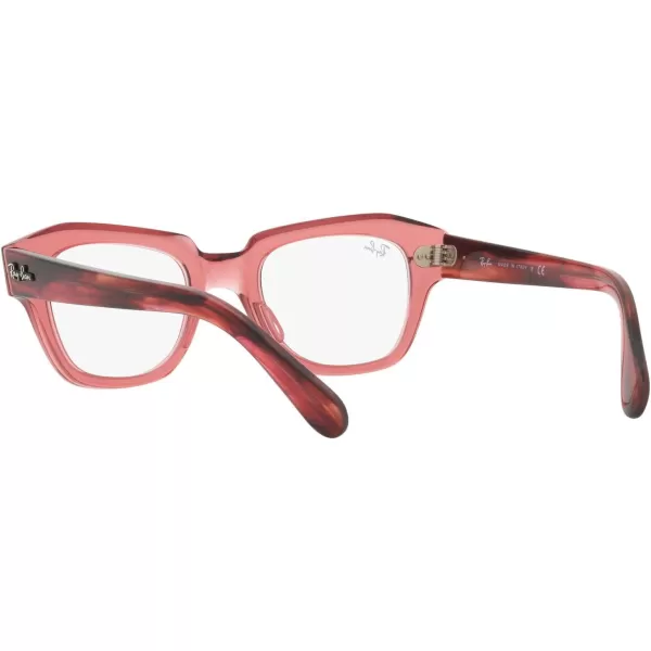 RayBan Rx5486 State Street Cat Eye Prescription Eyeglass FramesTransparent PinkDemo Lens