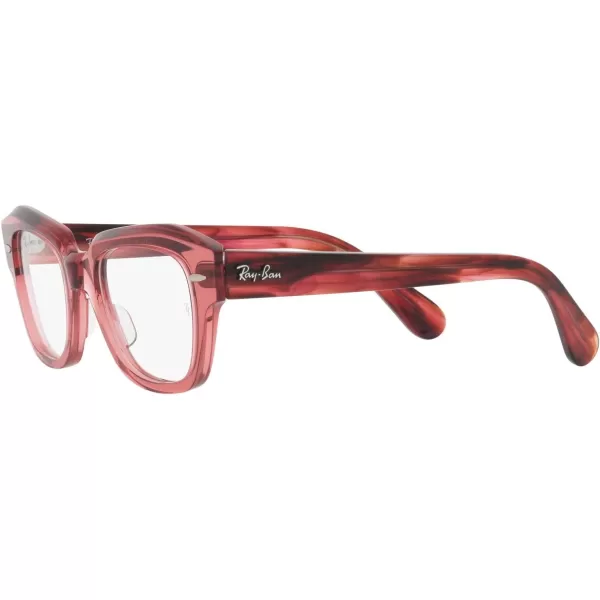 RayBan Rx5486 State Street Cat Eye Prescription Eyeglass FramesTransparent PinkDemo Lens