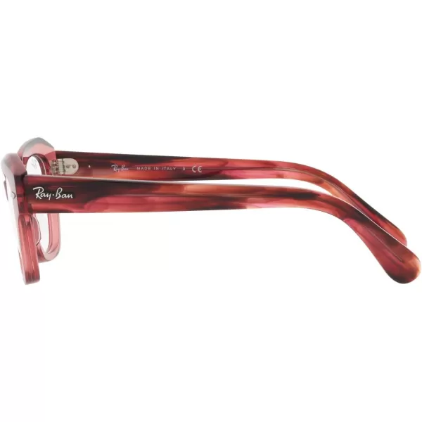 RayBan Rx5486 State Street Cat Eye Prescription Eyeglass FramesTransparent PinkDemo Lens