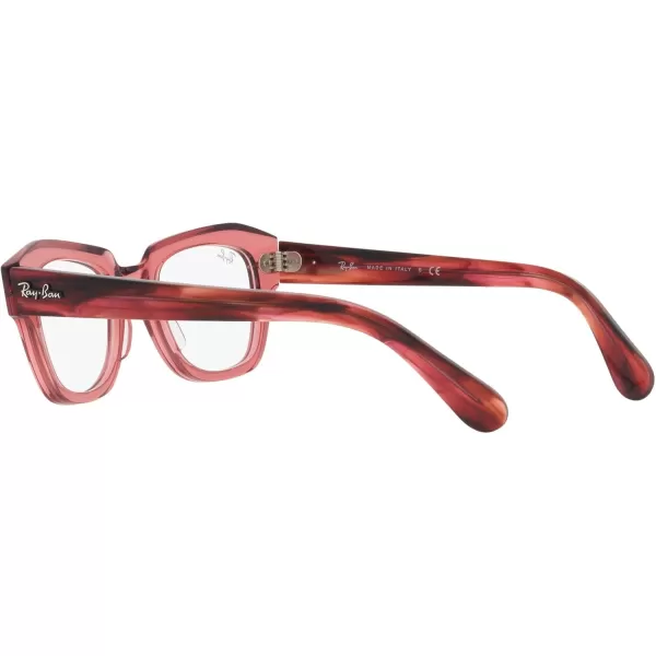 RayBan Rx5486 State Street Cat Eye Prescription Eyeglass FramesTransparent PinkDemo Lens