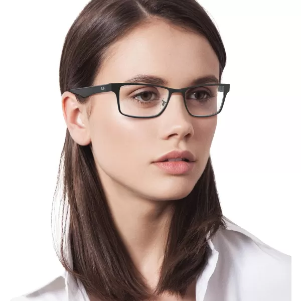 RayBan Rx6238 Square Prescription Eyeglass FramesBlackDemo Lens