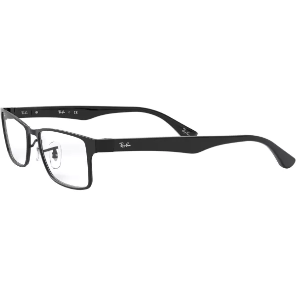 RayBan Rx6238 Square Prescription Eyeglass FramesBlackDemo Lens