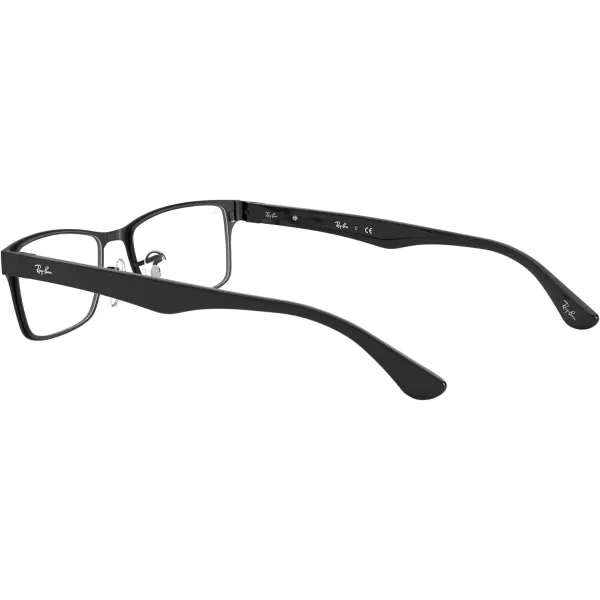 RayBan Rx6238 Square Prescription Eyeglass FramesBlackDemo Lens