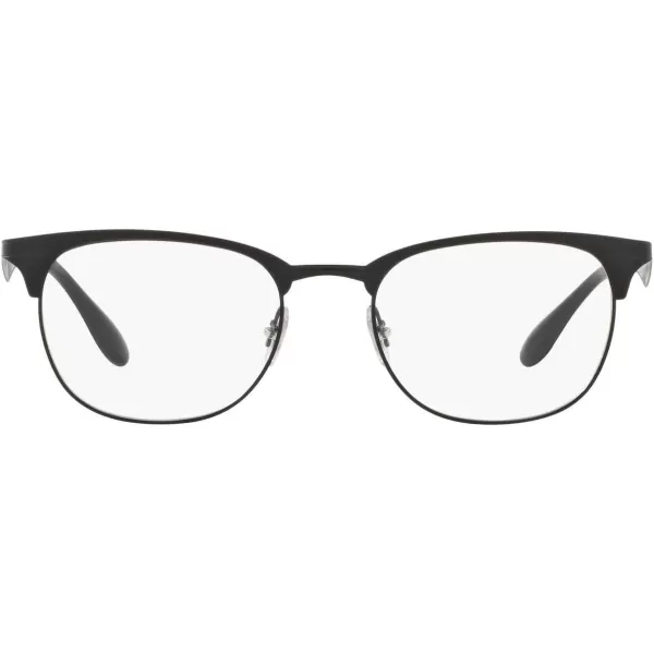 RayBan Rx6346 Square Prescription Eyeglass FramesMatte Black on BlackDemo Lens