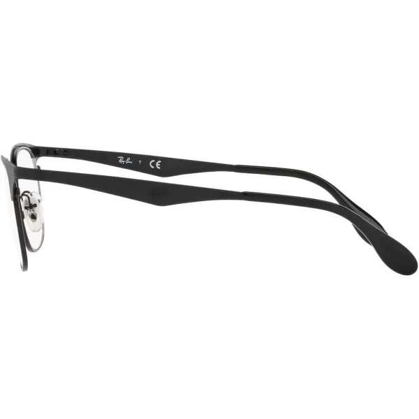 RayBan Rx6346 Square Prescription Eyeglass FramesMatte Black on BlackDemo Lens
