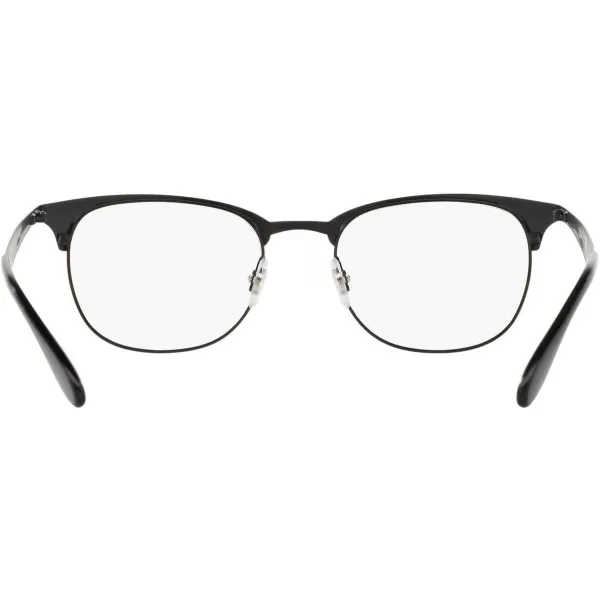 RayBan Rx6346 Square Prescription Eyeglass FramesMatte Black on BlackDemo Lens