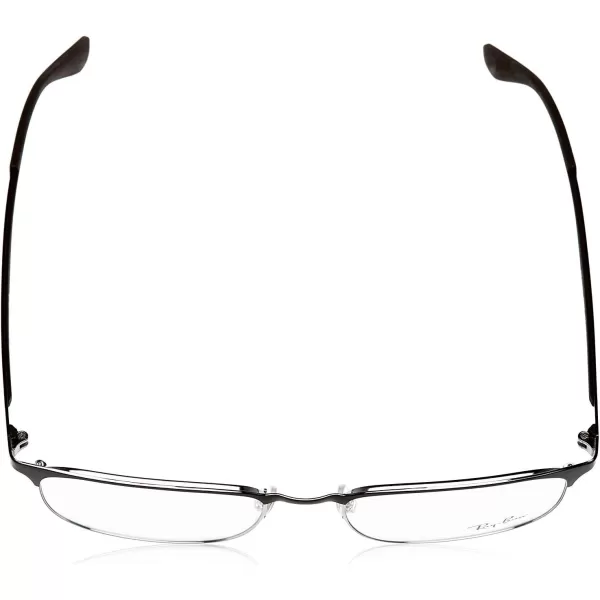 RayBan Rx6363 Square Prescription Eyeglass FramesBlack on SilverDemo Lens