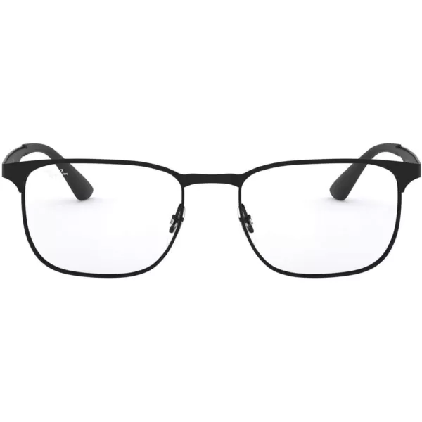 RayBan Rx6363 Square Prescription Eyeglass FramesMatte Black on BlackDemo Lens