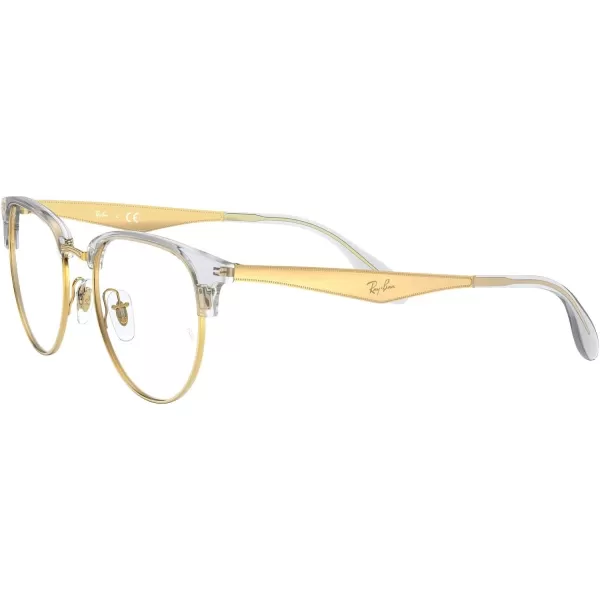 RayBan Rx6396 Round Prescription Eyeglass FramesArista WhiteDemo Lens