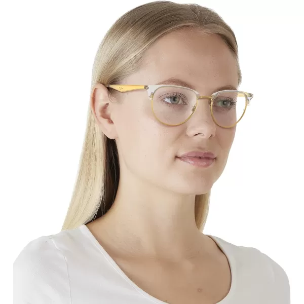 RayBan Rx6396 Round Prescription Eyeglass FramesArista WhiteDemo Lens