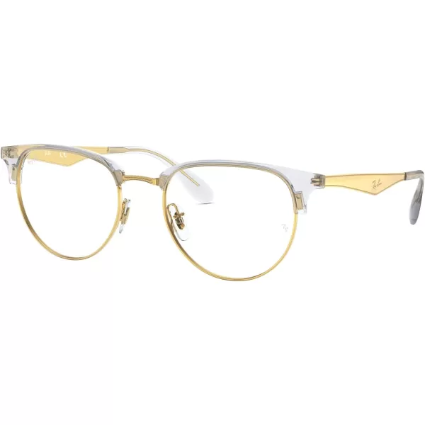 RayBan Rx6396 Round Prescription Eyeglass FramesArista WhiteDemo Lens