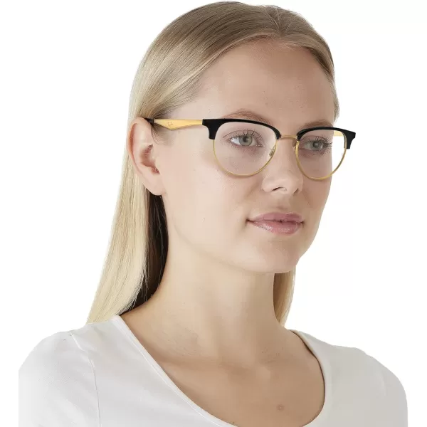 RayBan Rx6396 Round Prescription Eyeglass FramesBlack on AristaDemo Lens