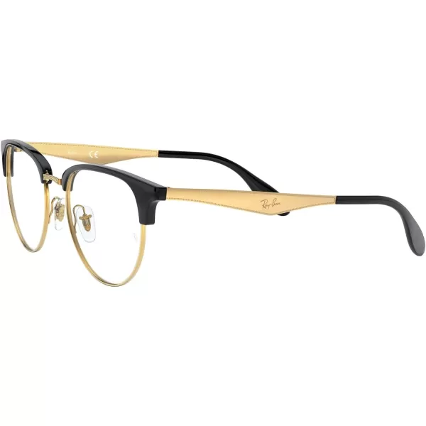 RayBan Rx6396 Round Prescription Eyeglass FramesBlack on AristaDemo Lens