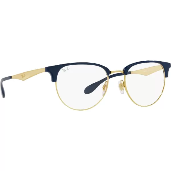 RayBan Rx6396 Round Prescription Eyeglass FramesBlueDemo Lens