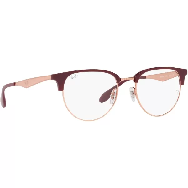 RayBan Rx6396 Round Prescription Eyeglass FramesRed CherryDemo Lens