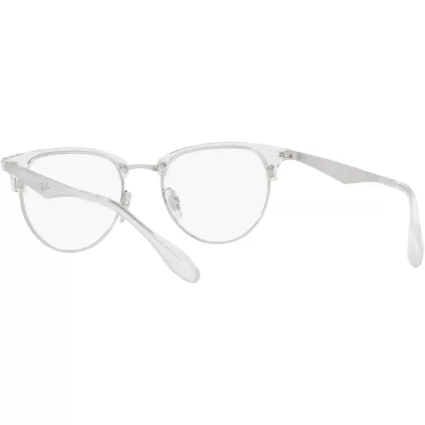 RayBan Rx6396 Round Prescription Eyeglass FramesSilver WhiteDemo Lens