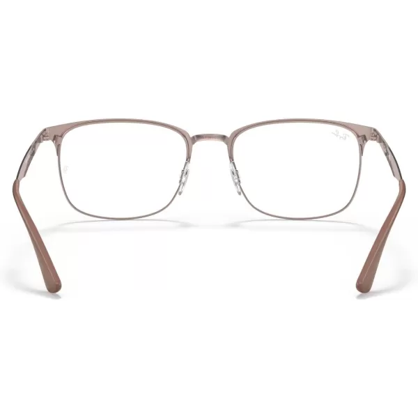 RayBan Rx6421 Square Prescription Eyeglass FramesBeige on CopperDemo Lens