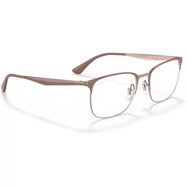 RayBan Rx6421 Square Prescription Eyeglass FramesBeige on CopperDemo Lens