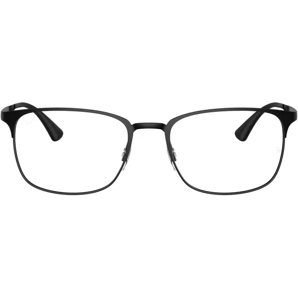 RayBan Rx6421 Square Prescription Eyeglass FramesMatte Black on BlackDemo Lens