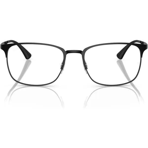 RayBan Rx6421 Square Prescription Eyeglass FramesMatte Black on BlackDemo Lens