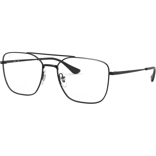 RayBan Rx6450 Square Prescription Eyeglass FramesBlackDemo Lens