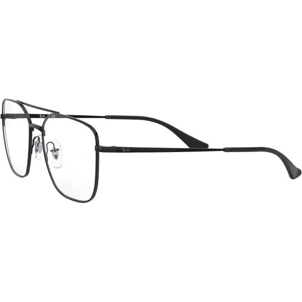 RayBan Rx6450 Square Prescription Eyeglass FramesBlackDemo Lens