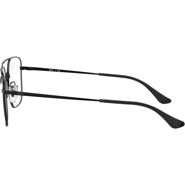 RayBan Rx6450 Square Prescription Eyeglass FramesBlackDemo Lens