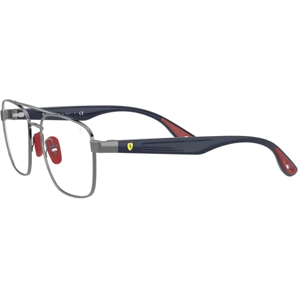 RayBan Rx6467m Scuderia Ferrari Collection Square Prescription Eyeglass FramesGunmetalDemo Lens