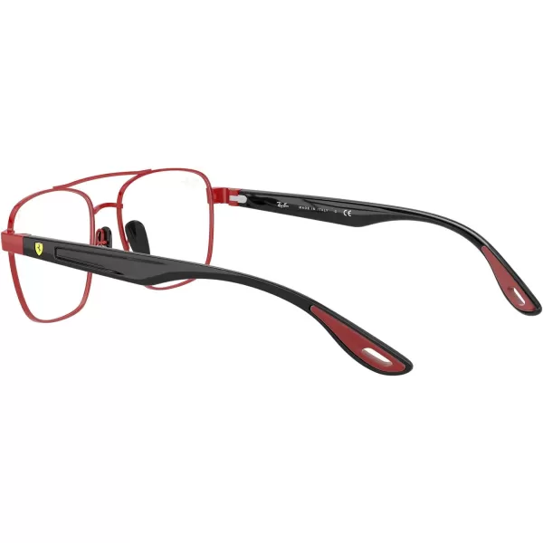 RayBan Rx6467m Scuderia Ferrari Collection Square Prescription Eyeglass FramesRed FerrariDemo Lens