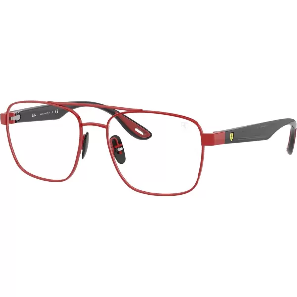 RayBan Rx6467m Scuderia Ferrari Collection Square Prescription Eyeglass FramesRed FerrariDemo Lens