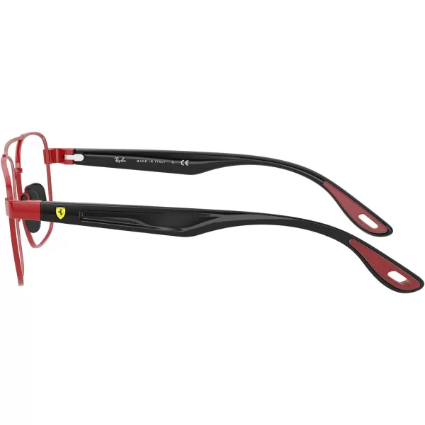 RayBan Rx6467m Scuderia Ferrari Collection Square Prescription Eyeglass FramesRed FerrariDemo Lens