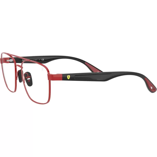 RayBan Rx6467m Scuderia Ferrari Collection Square Prescription Eyeglass FramesRed FerrariDemo Lens