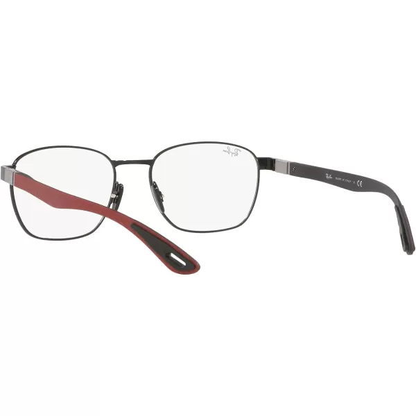 RayBan Rx6480m Scuderia Ferrari Collection Rectangular Prescription Eyewear FramesBlackRedDemo Lens