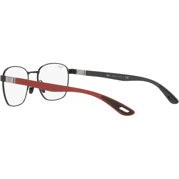 RayBan Rx6480m Scuderia Ferrari Collection Rectangular Prescription Eyewear FramesBlackRedDemo Lens