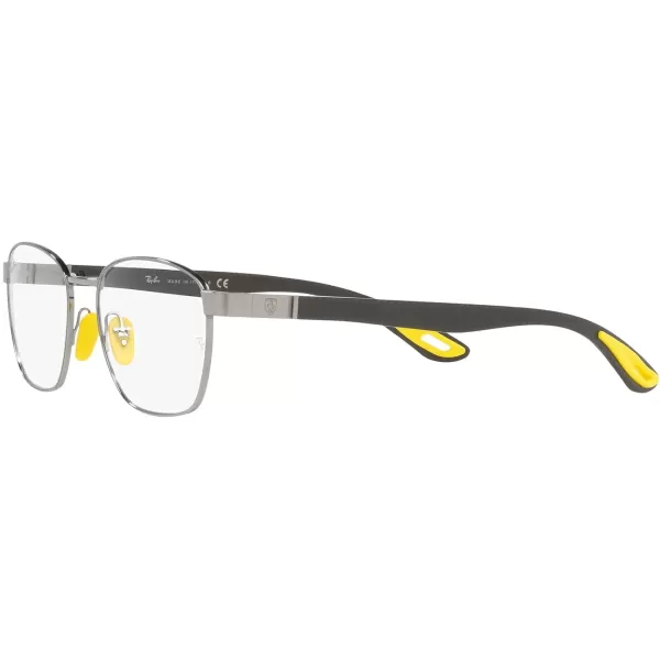 RayBan Rx6480m Scuderia Ferrari Collection Rectangular Prescription Eyewear FramesGunmetal BlackDemo Lens