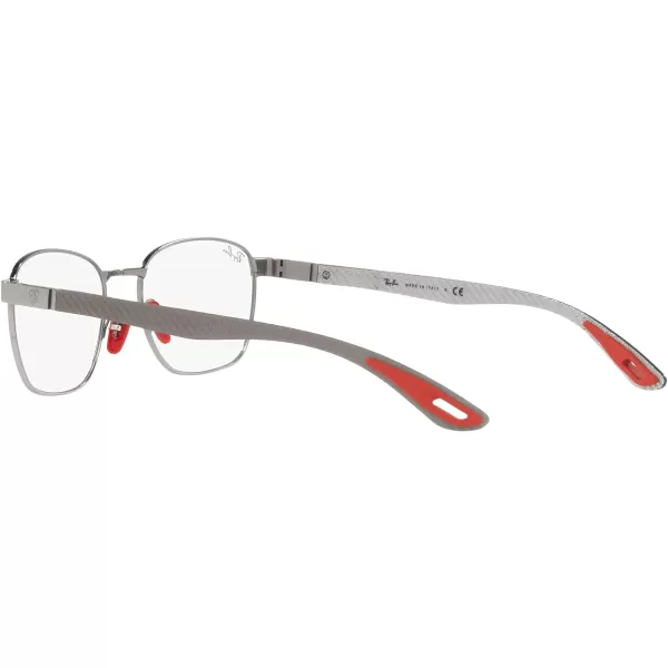 RayBan Rx6480m Scuderia Ferrari Collection Rectangular Prescription Eyewear FramesGunmetal GreyDemo Lens