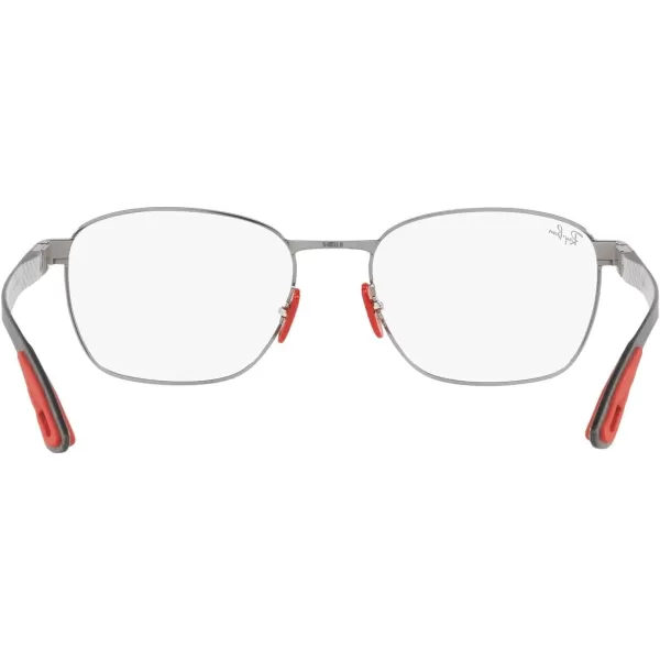 RayBan Rx6480m Scuderia Ferrari Collection Rectangular Prescription Eyewear FramesGunmetal GreyDemo Lens