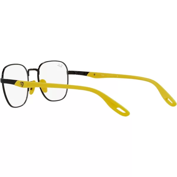 RayBan Rx6484m Scuderia Ferrari Collection Square Prescription Eyewear FramesBlackDemo Lens