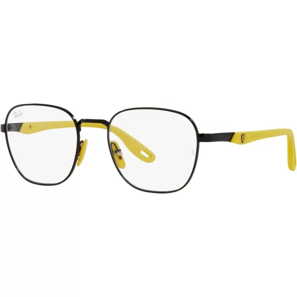 RayBan Rx6484m Scuderia Ferrari Collection Square Prescription Eyewear FramesBlackDemo Lens